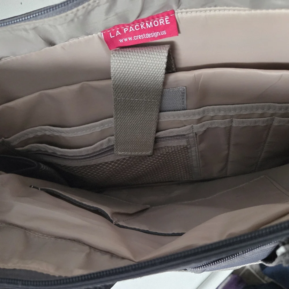 La Packmore Professional Laptop Tote Work Bag in Charcoal